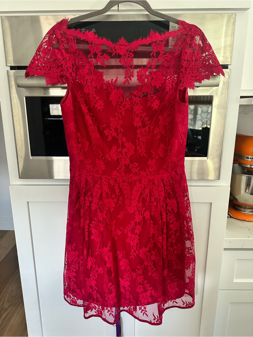 Cynthia SteefeWomen’s Red Lace cocktail Dress size 8